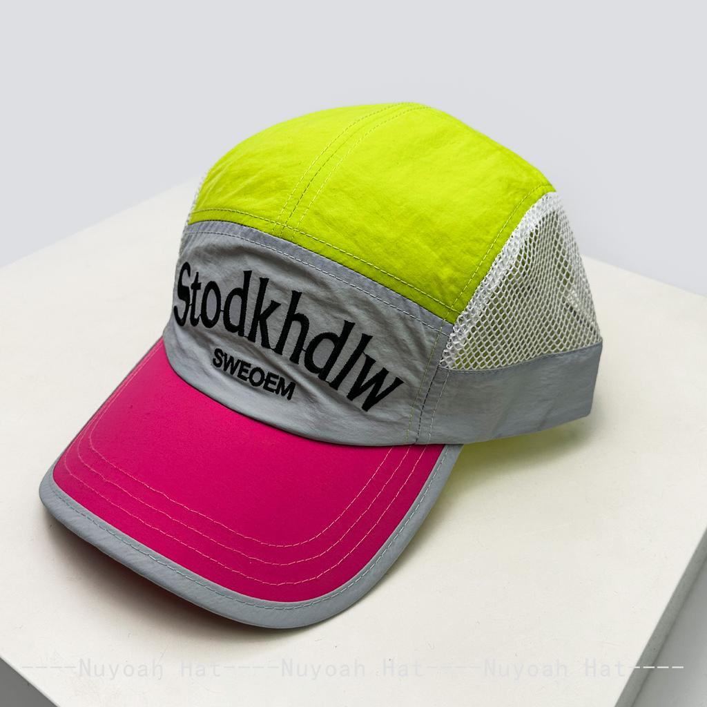 Quick-dry Embroidered Letters Baseball Hats Sunshade Color Block New Men Women Versatile ins Fashion Outdoor Peaked Caps Sports