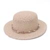 New Fashion Big Edge Panama Hollow Straw Hat Women's Spring and Summer Versatile Outdoor Sunshade Sunscreen Top Hat