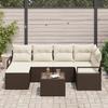 VidaXL Ensemble de Canapés de Jardin de 6 Pièces avec Coussins en Poly Rattan Gris 3346458