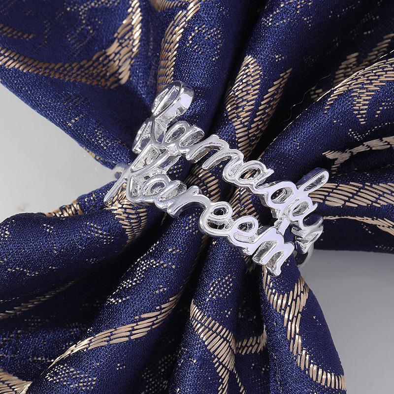 1 Piece of Ramadan Ring, Mubarak Muslim Islamic Family and Friends Gathering Table, Family Decoration Gift XYZ