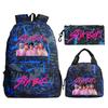 Kpop Peripheral Printing Student Schoolbag Fashionable Large Capacity Casual Backpack Three-Piece Set