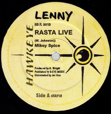 12inch Record MIKEY SPICE / PHILLIP FRASER - Rasta Live / In Love With A Natty HDJL0010 Hawkeye UK Reggae, Ska & Dub Used