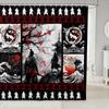 Kids Japanese Geisha Shower Curtain Boys Girls Cherry Blossoms Bathroom Shower Curtain Set Japanese Style Bath Curtain