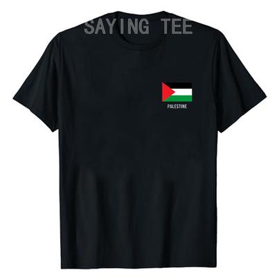 Palestina Flagga Skjorta | Palestinsk T-shirt Tryck med Palestinas flagga Grafiska Outfits Palestina Älskare Uttryck T-shirt Kortärmad Blus