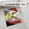 Personalized Crystal Velvet Carpet,Chainsaw Man Custom Printed Name, Plush Area Rug For Home Indoor Decor