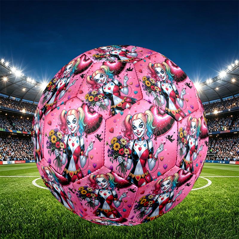 Superhero Print Size 5 Soccer Ball, PU Wear Resistant Football for Match Training and Daily Practice, Birthday Gift for Soccer Fans
