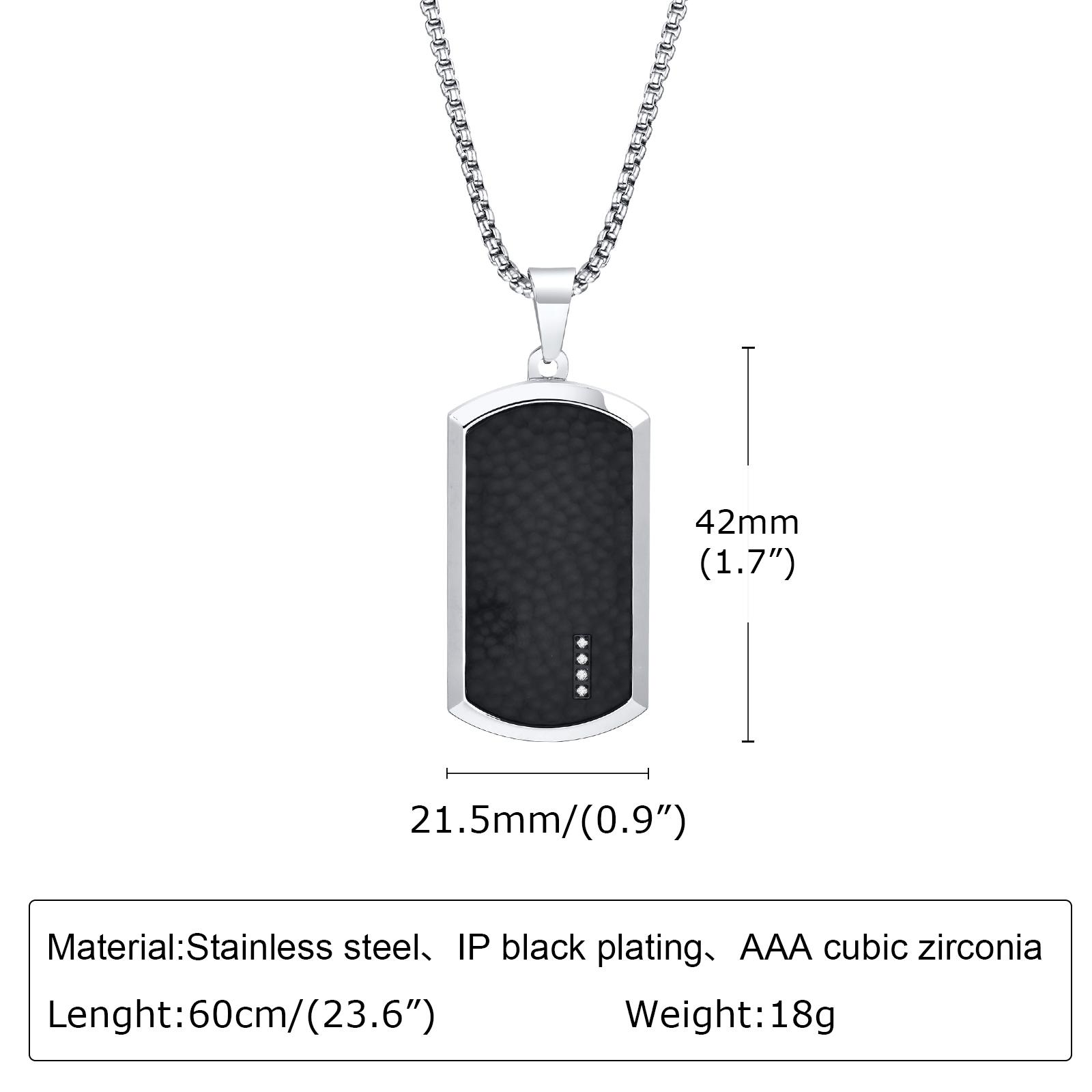 

Stainless Steel Jewelry Dog Tag Man Necklace Pendant Geometric For Wedding Birthday Party Mom Girlfriend Valentine s Day Gift