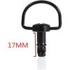 Motorcycle Race Fasteners Quick Release D-Ring 1/4 Turn Race Fairing Fasteners Rivet Type B 17mm (10 Pack) Dark Black