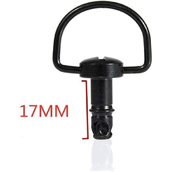 Motorcycle Race Fasteners Quick Release D-Ring 1/4 Turn Race Fairing Fasteners Rivet Type B 17mm (10 Pack) Dark Black