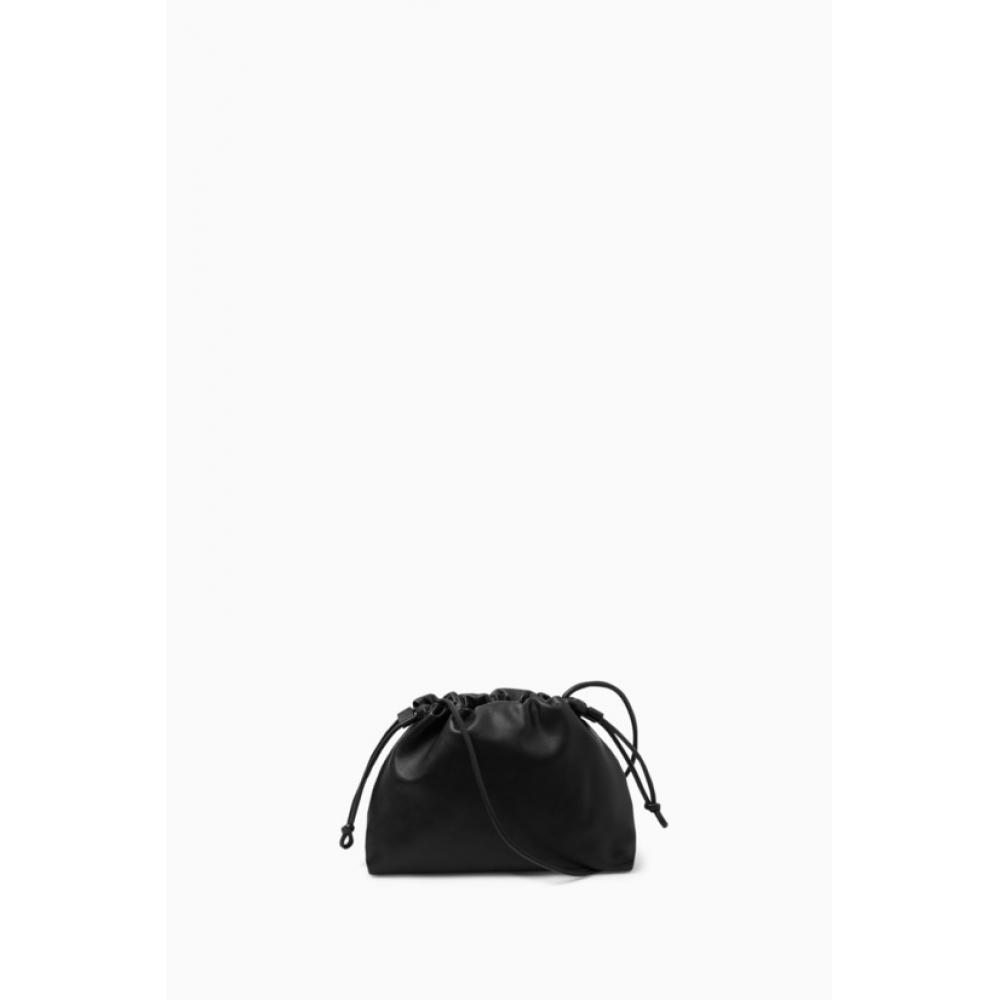 Cos Japan Drawstring Bucket Bag   Leather