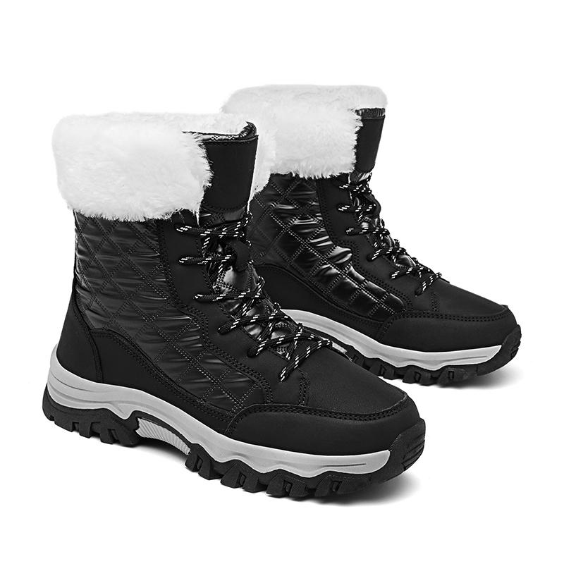 TUINANLE Winter Snow Boots Women Ankle Boots Men Shoes Motorcycle Boots Female