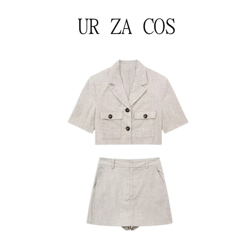 Fashion Style Summer New Arrival Fashion Trendy Women's Clothing Stylish Linen Short Suit Outwear 7901381 711