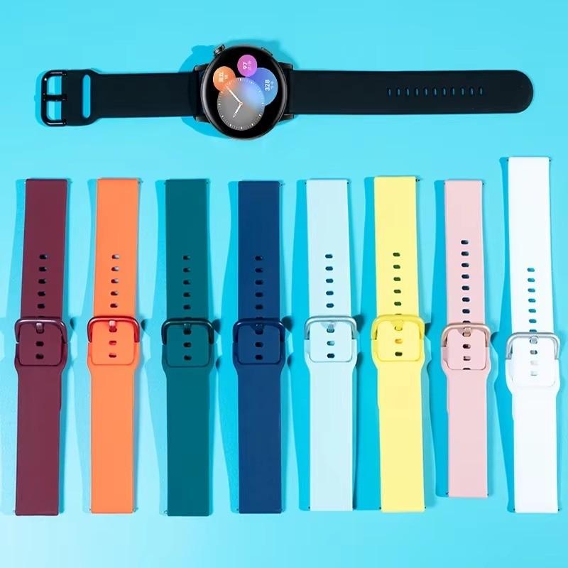 20mm/22mm Band for Amazfit GTS/2/2e/3/4 GTS2 Mini/GTR 4/3/Pro/47mm/GTR2/2e/stratos 2/3 Silicone Bracelet Amazfit Bip