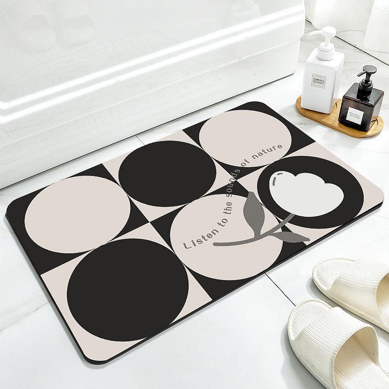 Badezimmer-Fußmatte, Diatomeenerde, niedliche Fußmatte, Haushaltstoilette, Türdämpfer, Toiletten-Schnelltrocknung und rutschfest