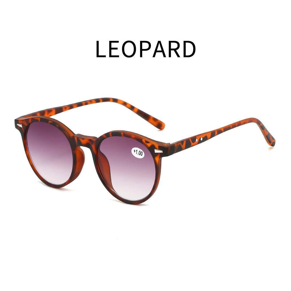 

2509 Sunglasses Female Korean Retro Oval Sunglasses Ultra-Light High Definition Reading Glasses For The Elderly 0 degree sun gray film