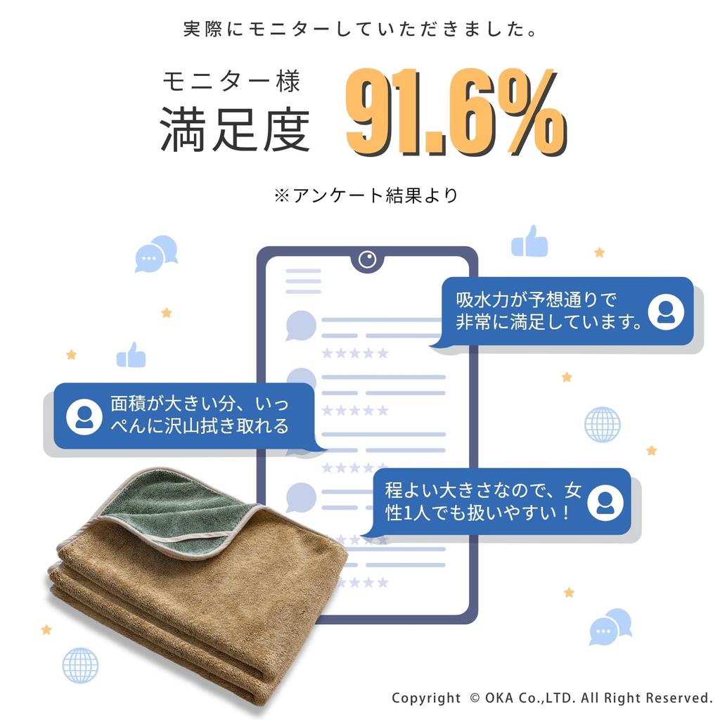 OKA Mach Cloth Car Wash Gray x Mini 16cm x 24cm Special Cloth, Orange, Size, Approx. (Water Absorbent, Water-Sealing Mechanism, Double-Sided)