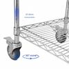 Customized Anti-Static Three-Tier Chrome Wire Mesh Workshop Cart with Wheels