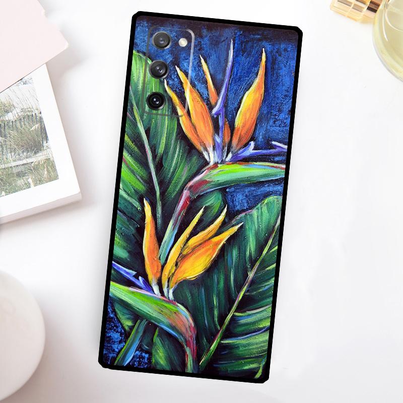 Tropical Paradise Hawaiian Birds Case For Samsung Galaxy S22 S23 S24 Ultra Plus Note 10 20 S8 S9 S10 S20 FE S21 FE Cover