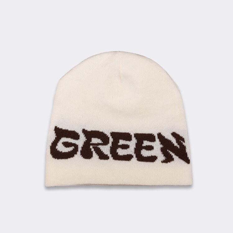 Hot Selling Manufacturer High Quality Print Embroidery logo Men Knitted Winter Designer Custom Y2k Beanie бежевый