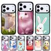 Cartoon Rabbit Bunny Phone Case for iPhone 17 16 15 14 13 Pro Max Back Cover for 12 11 Pro Coque