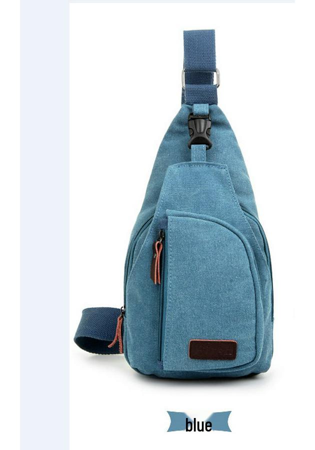 Korean Style Men's Multifunctional Canvas Crossbody Bag