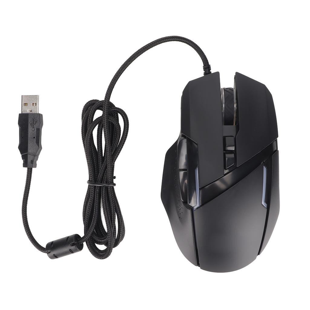 Gaming-Maus RGB 6 einstellbare DPI Einfache Steuerung Plug and Play 7 programmierbare Tasten Kabelgebundene Maus für Gaming Studium Arbeiten