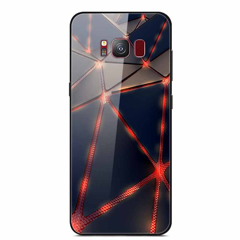 Glass Back Cover For Samsung Galaxy S8 Plus Case S 8 Plus Hard Tempered Glass Case For Samsung S8 Plus Phone Case Soft Bumper