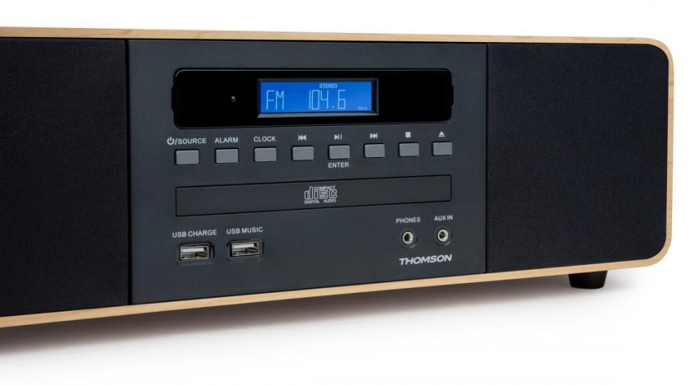 Thomson MIC202IBT Micro HiFi with Bluetooth and Inductive Phone Charger FM Radio with RDS Plays CD/MP3, Thomson