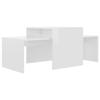 VidaXL Ensemble de table basse Blanc brillant Bois d’ingénierie 802918