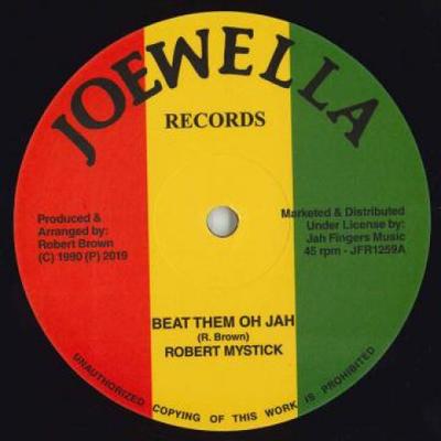 12-Zoll Schallplatte ROBERT MYSTICK - Beat Them Oh Jah / Version JFR1259 Joewella/Jah Fi 1990 UK Reggae, Ska & Dub Gebraucht