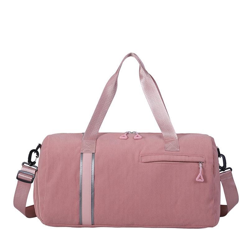 

Contrast Color Design of Large-capacity Clothing Storage Luggage Bag Dry Wet Separation Sports and Leisure Fitness Bag розовый