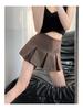 Summer American College Style High-Waist Pleated Mini Skirt - Slimming, Versatile, Sexy