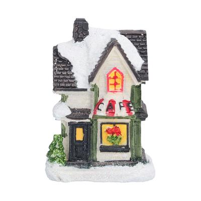 Casa del Villaggio di Natale Casa Luce di Natale in Resina con Luce LED a Batteria