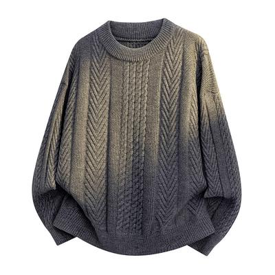 Pullovers Long Sleeves Sweaters Unisex Pure Colour Jumper Autumn Winter Tide Diamond Lattice Twisted Flower Loose Couples Bottoming Knit Sweater