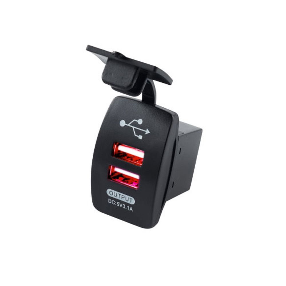 Universal Auto  Accessory Waterproof Auto Charger Adapter Dual USB Port Mobile Phone Charger Car Charger