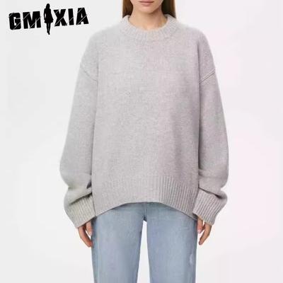 Knit Autumn Winter Crew Neck Sweater Loose