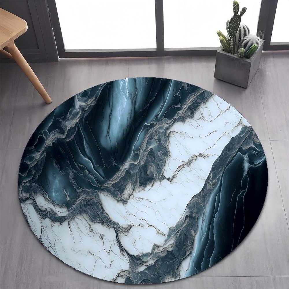 26 Style New Luxurious Marble Colour Nature Black Gold Round Carpet Rug for Bedroom Living Room Decoration,pet Decor Floor Mat