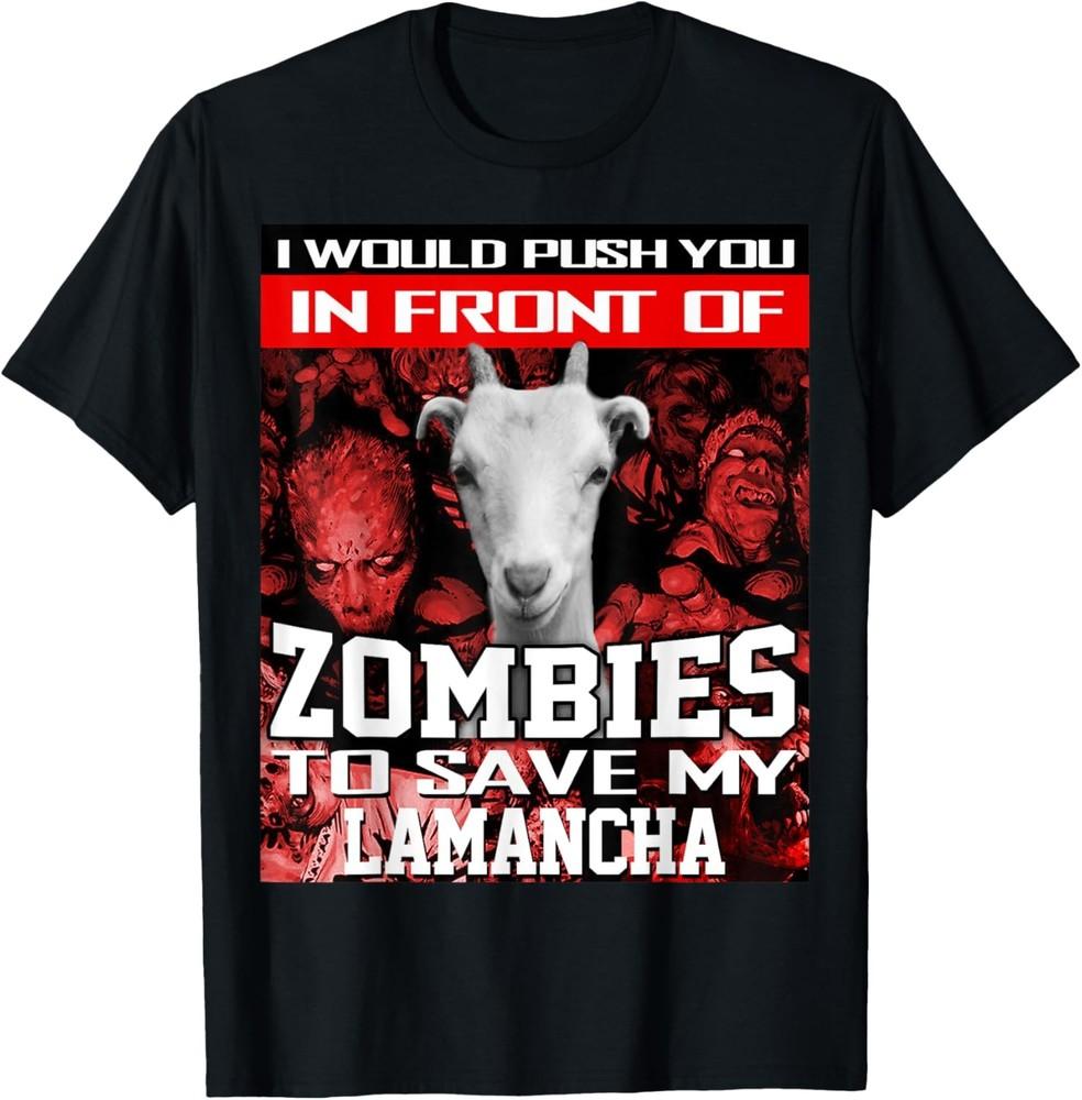 Перед зомби, чтобы спасти мою Ламанчу, Хэллоуинская фраза, Футболка, Унисекс футболка XXL