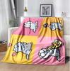 Simon'S Cat Flannel Blanket Soft Warm All-Season Throw, Design for Camping, Car Travel, Hiking Sofa, Bed, Office Perfect Gift for Parties