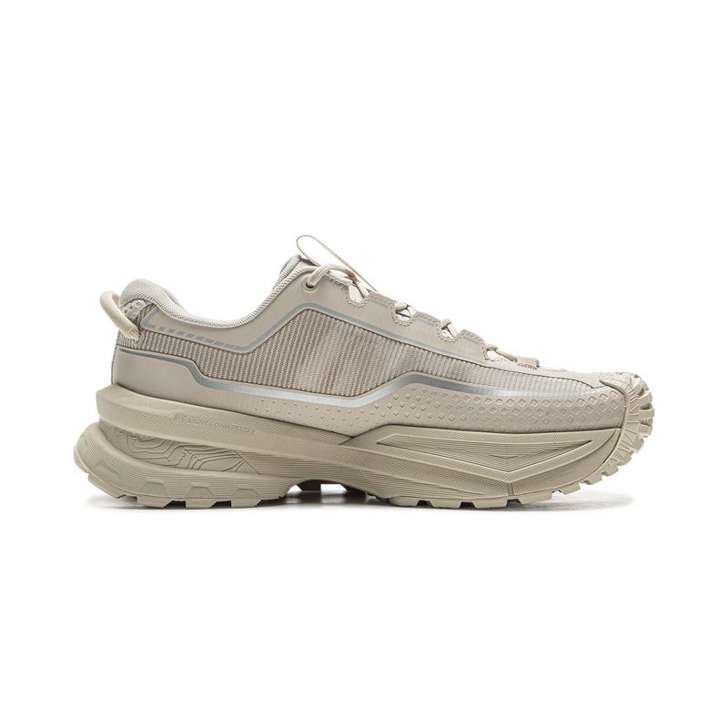 New LiNing CF Su Xingchuan Shock Absorbers Slip Resistant Breathable Low top Hiking Shoes Unisex Gravel White Gray AHTU023-17