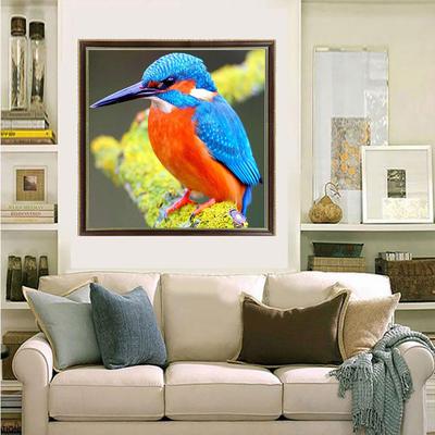 Diamond Embroidery Kingfisher Full Round Diamond Color Bird Full Round Diamond Painting Cross Stitch