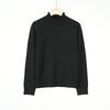 Autumn Winter Women's Seamless Wool Sweater – Ruffle Trim, Slim Fit, High Neck, Machine Washable Base Layer, Solid Color.