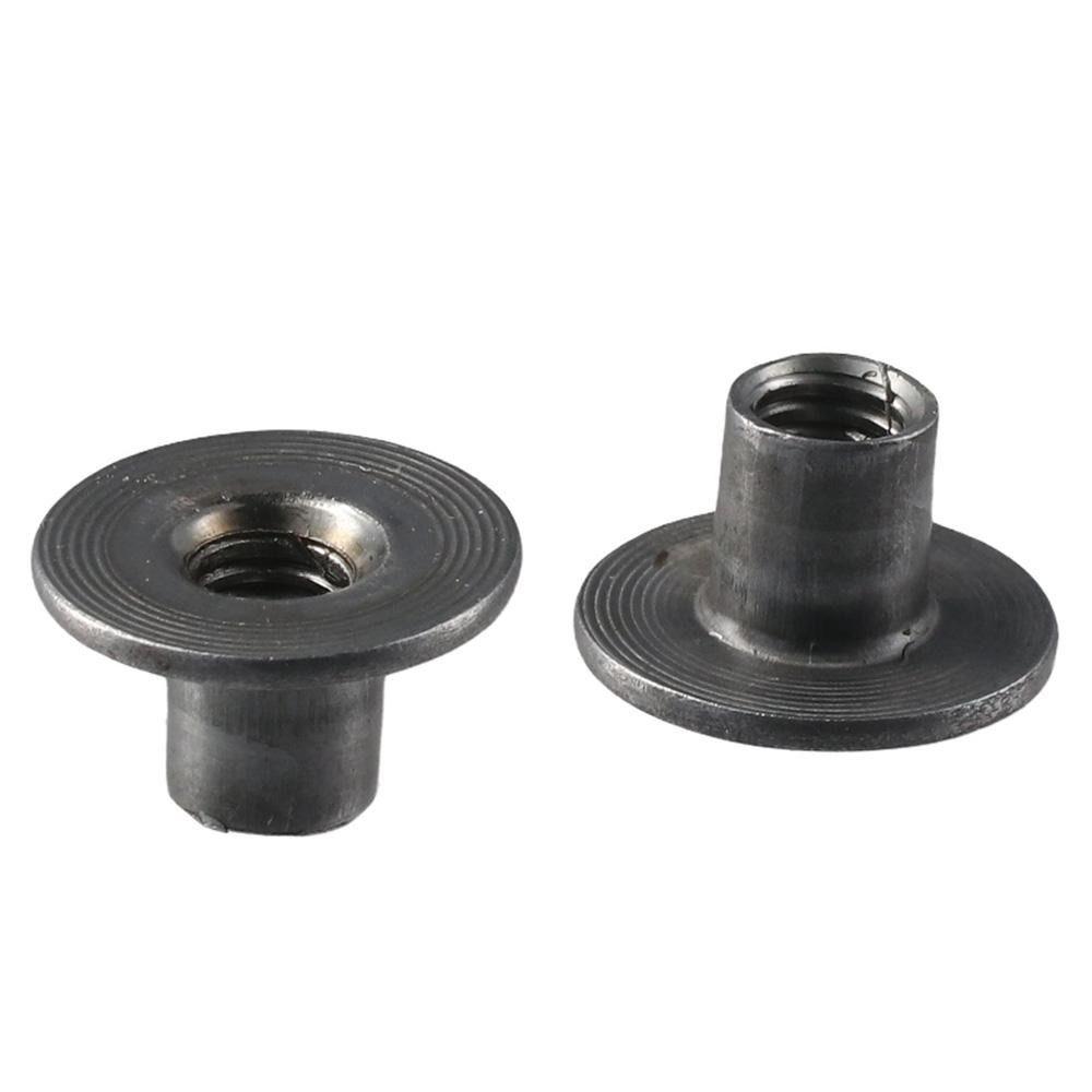 30Pcs Round Base Tee Nut M6 M8 Mounting Hardware Fastener  for Furniture Sheet Metal Woodworking