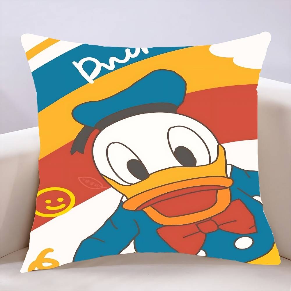D-Donald Cartoon D-Duck Pillow Case Cushion Cover Soft Cute Throw Pillow Case For Car Sofa Pillowcase Polyester With Zipper