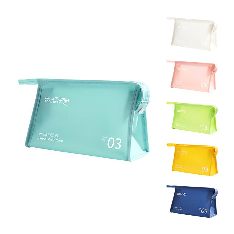 Borsa Trucco Avanzata in Gelatina Impermeabile Borsa da Toilette da Viaggio Borsa Portaoggetti Monocolore Borsa Trucco Grande Capacità RH2310