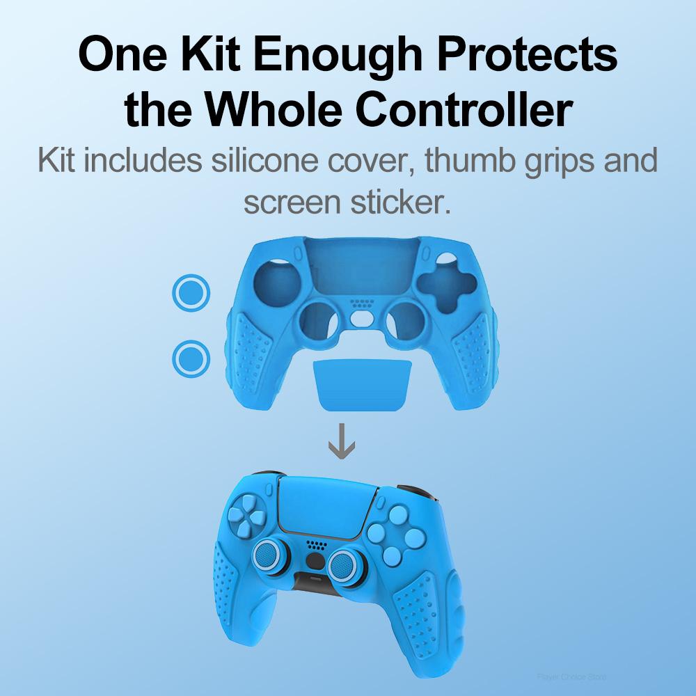 Silicone Cover for PS5 Controller Accessories IINE Protective Case Kit Anti-slip Freemove Comfortable Grip Simple Installation