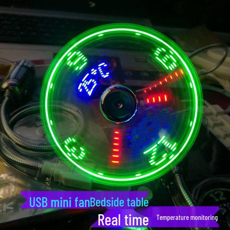 

Creative LED Holographic USB Clock Fan with Luminous Display Default