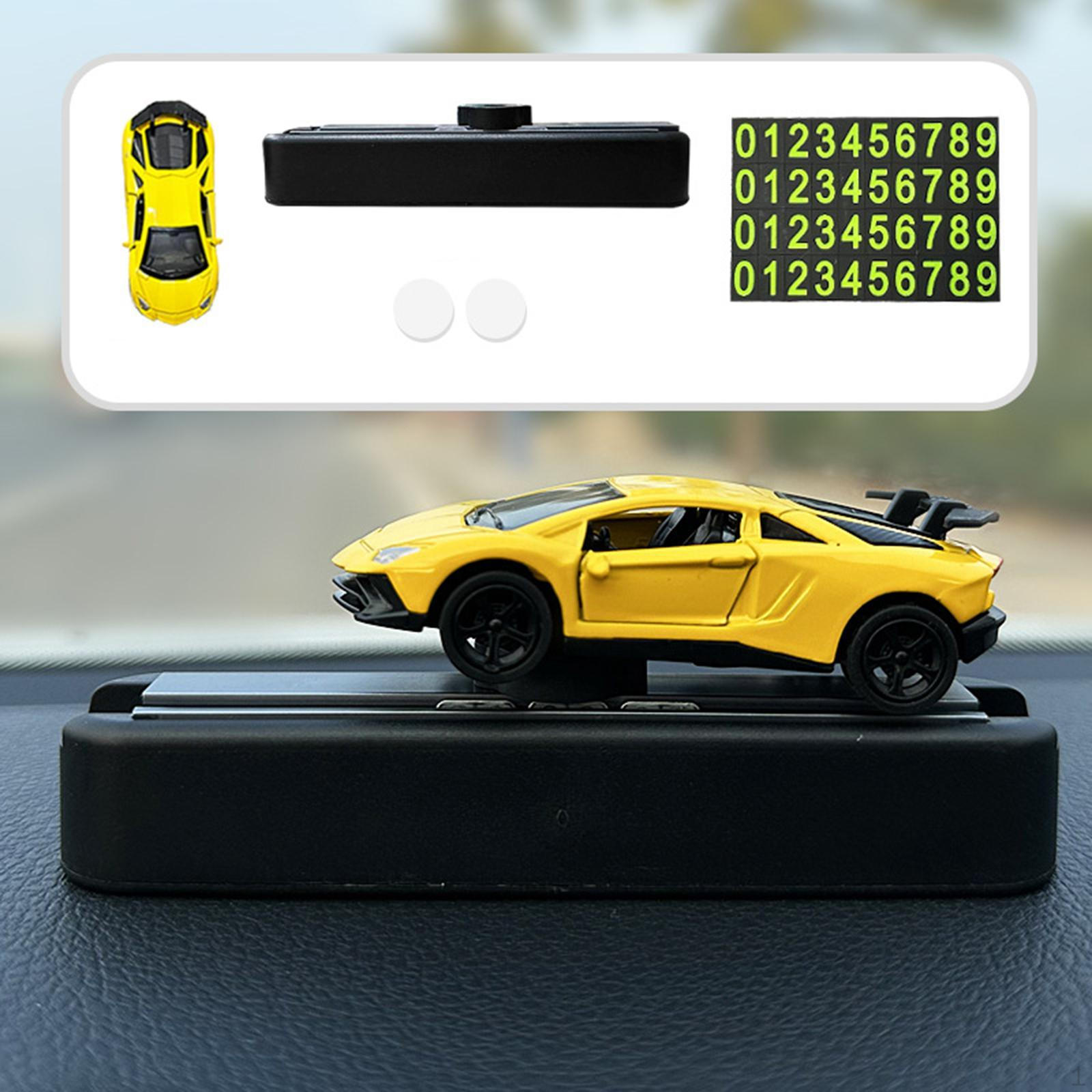 

1/64 Car Model Auto Accessories with Temporary Parking Card Plate Decorative Universal Easy to жёлтый