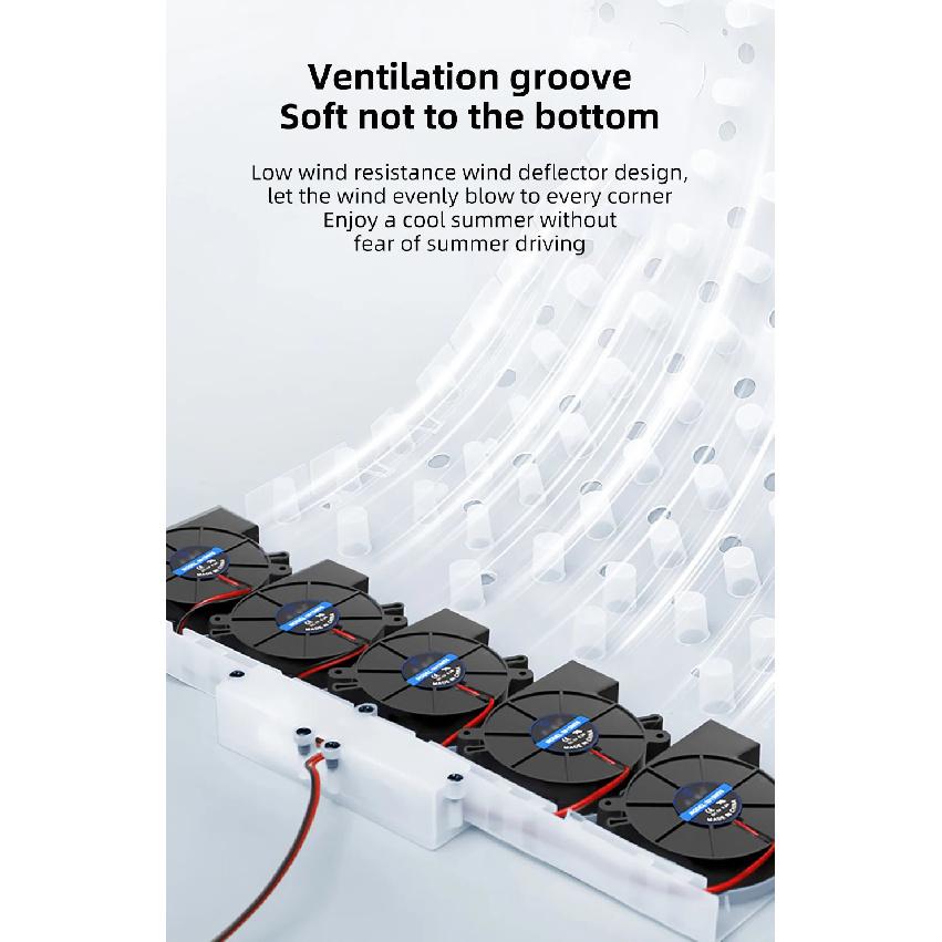 Luxusní PU kůže Chladicí podložka na sedadlo do auta USB 12V/24V Univerzální Chlazený potah na přední sedadlo s ventilátorem Chladicí podložka na sedadlo do interiéru auta