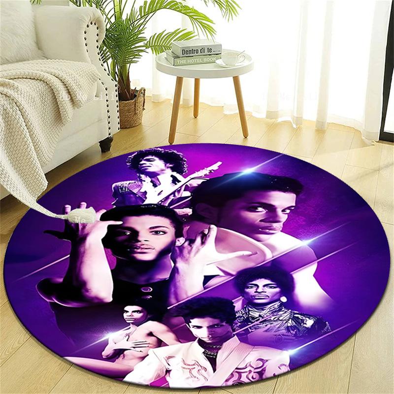 1pc Prince1 Design Printed Area Round Carpet for Bedroom Living Room Home Decor Rugs Mat Non Slip Mat Rug for Bedside